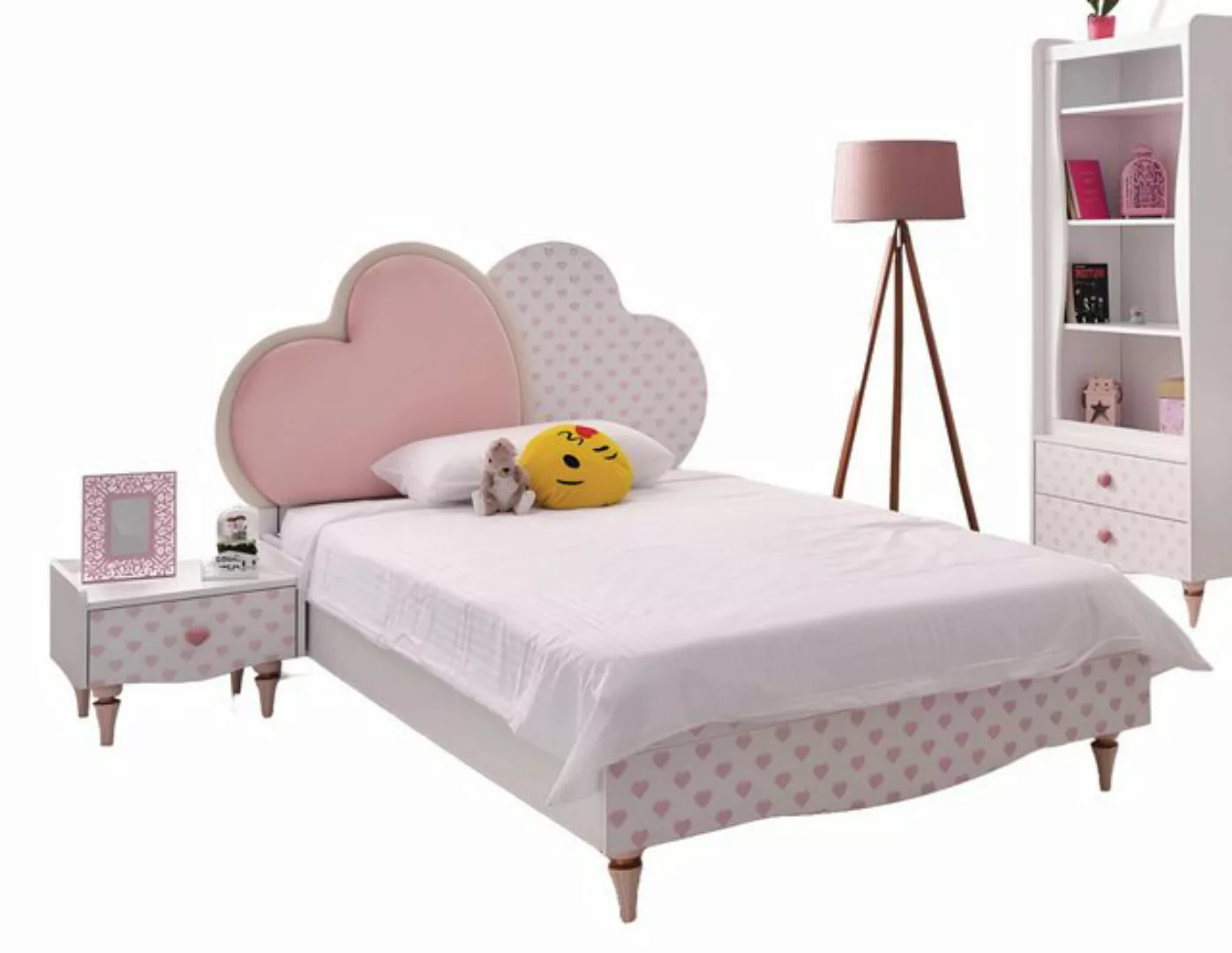 Xlmoebel Bett Neues Kinderzimmerbett aus weißem Holz im luxuriösen Stil. (K günstig online kaufen