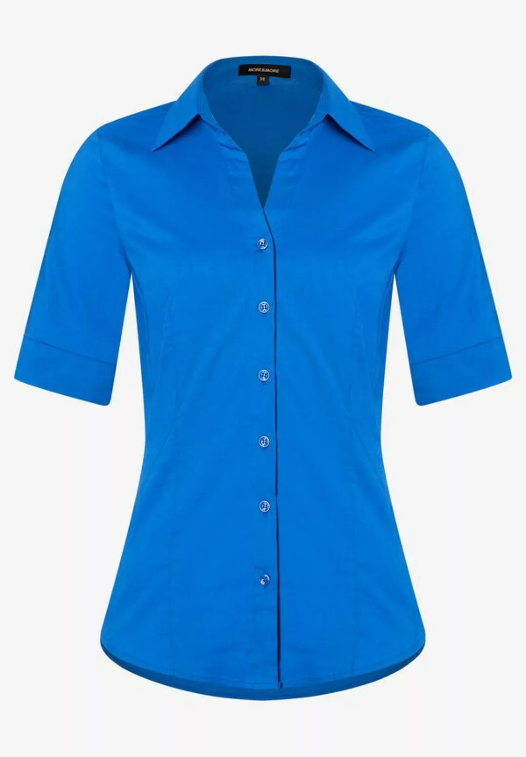 Baumwoll/Stretch Bluse, magic blue, Sommer-Kollektion günstig online kaufen