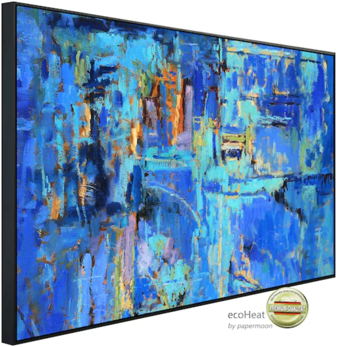 Papermoon Infrarotheizung »Abstrakt Gemälde blau«, sehr angenehme Strahlung günstig online kaufen