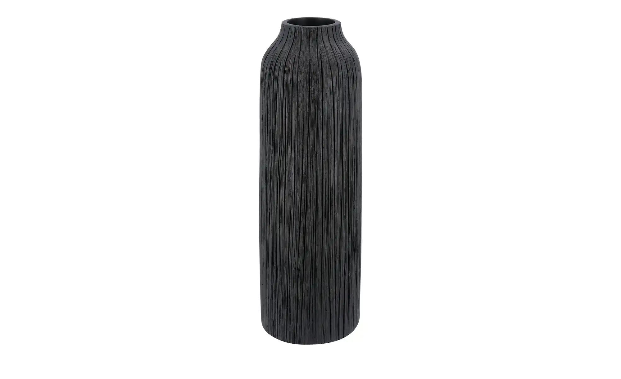 HOME STORY Deko Vase   ¦ schwarz ¦ Polyresin (Kunstharz) ¦ Maße (cm): H: 30 günstig online kaufen