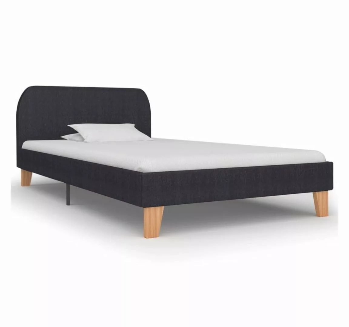 möbelando Bett Hagelstadt (L/B/H: 208x95x80 cm), aus Polyester in Dunkelgra günstig online kaufen