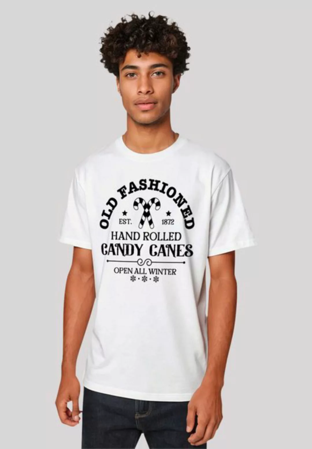 F4NT4STIC T-Shirt Cany Canes Retro Weihnachts Sign Premium Qualität günstig online kaufen