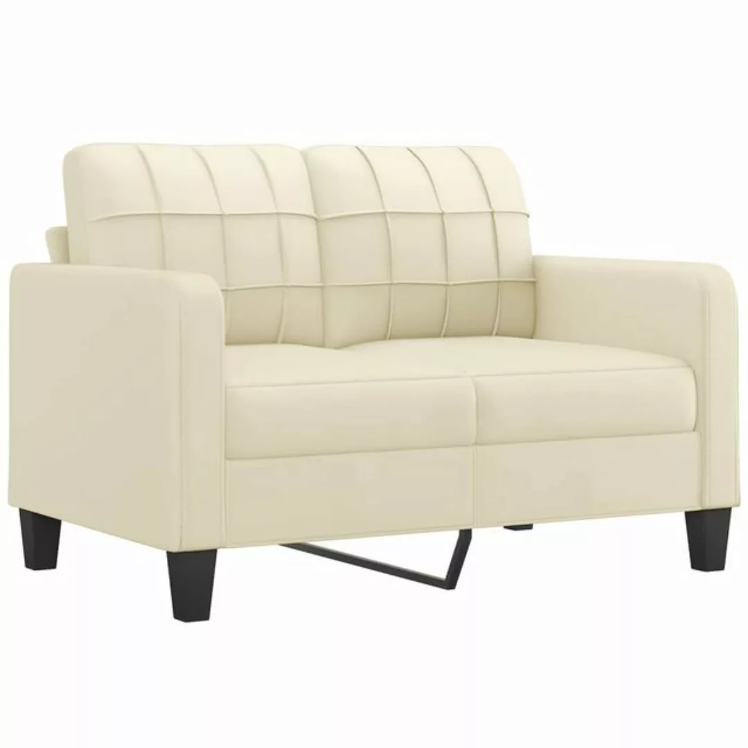 vidaXL Sofa, 2-Sitzer-Sofa Creme 120 cm Kunstleder günstig online kaufen