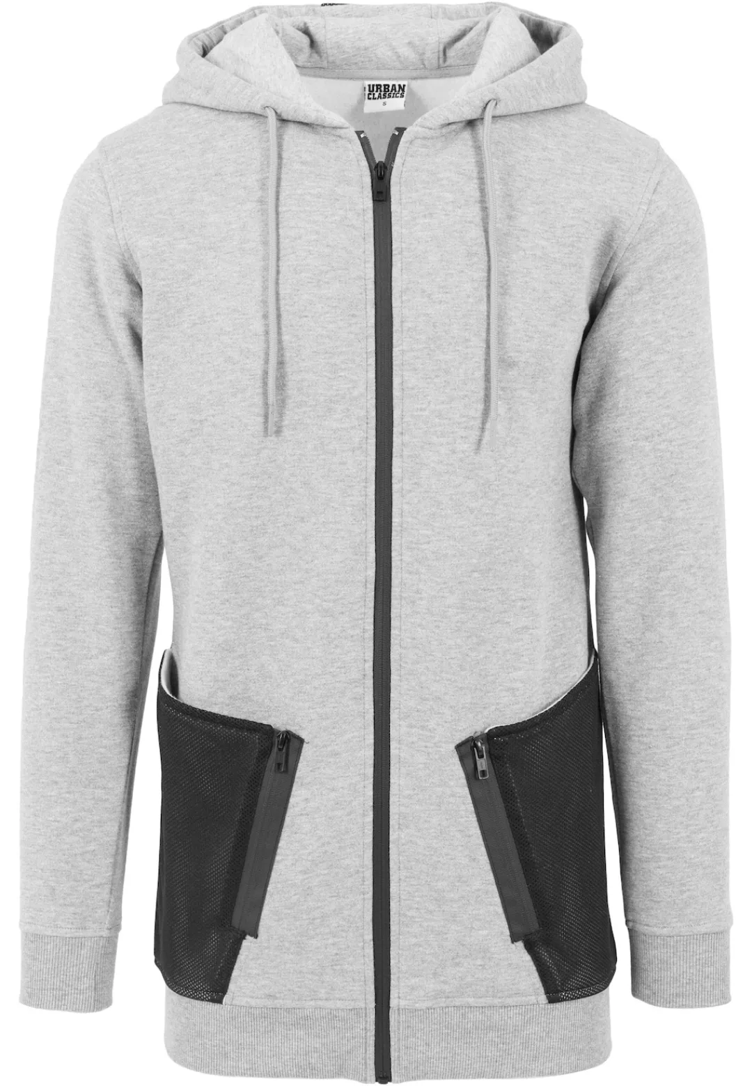 URBAN CLASSICS Sweatjacke "Urban Classics Herren Long Peached Tech Zip Hood günstig online kaufen