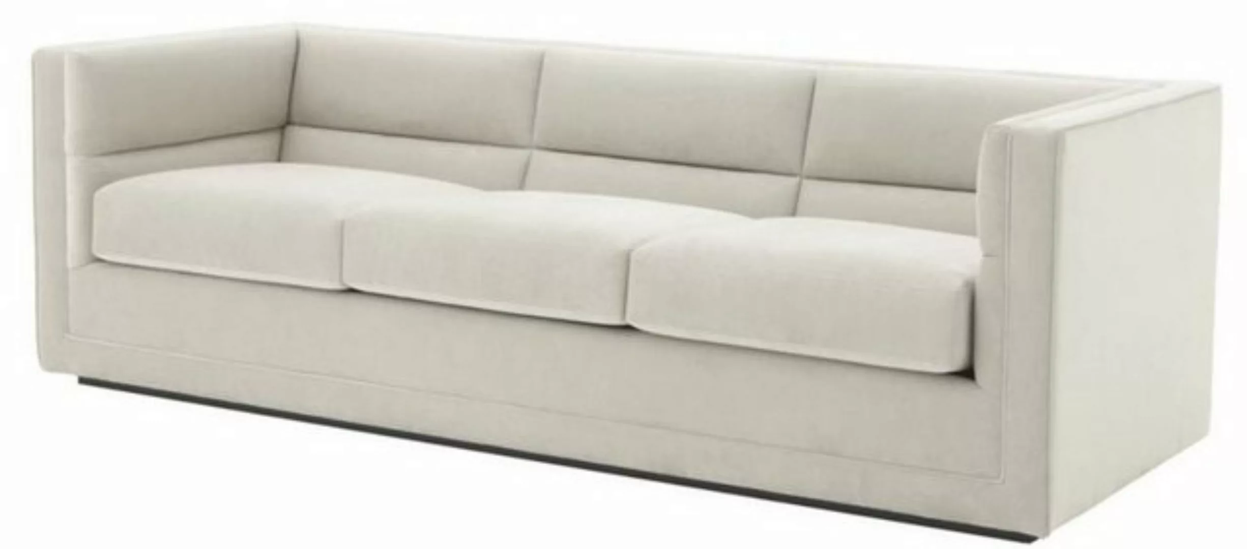 Casa Padrino 3-Sitzer Luxus 3er Sofa Hellgrau 231 x 86 x H. 73,5 cm - Luxus günstig online kaufen