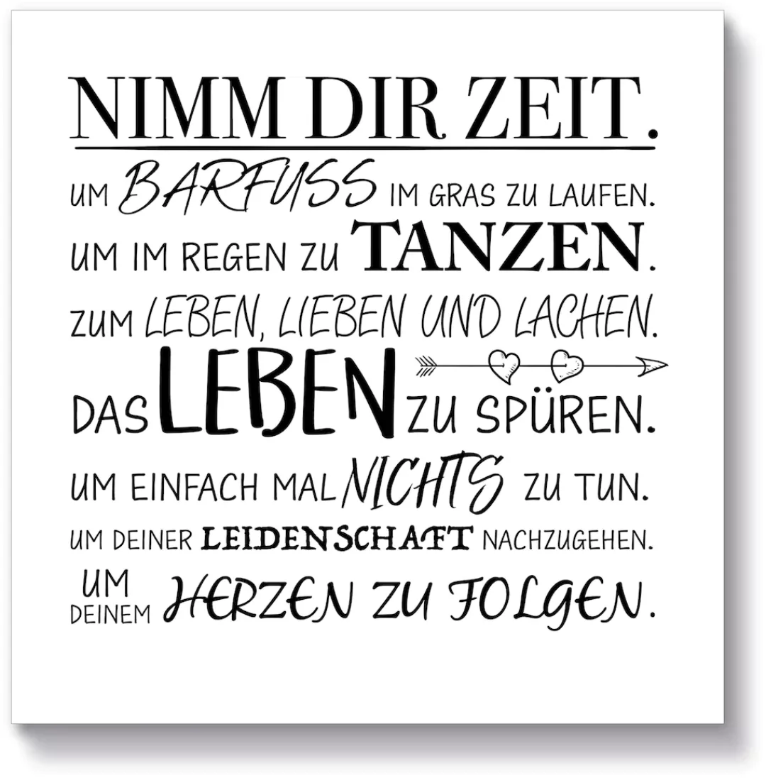 Artland Holzbild "Nimm dir Zeit", Sprüche & Texte, (1 St.) günstig online kaufen