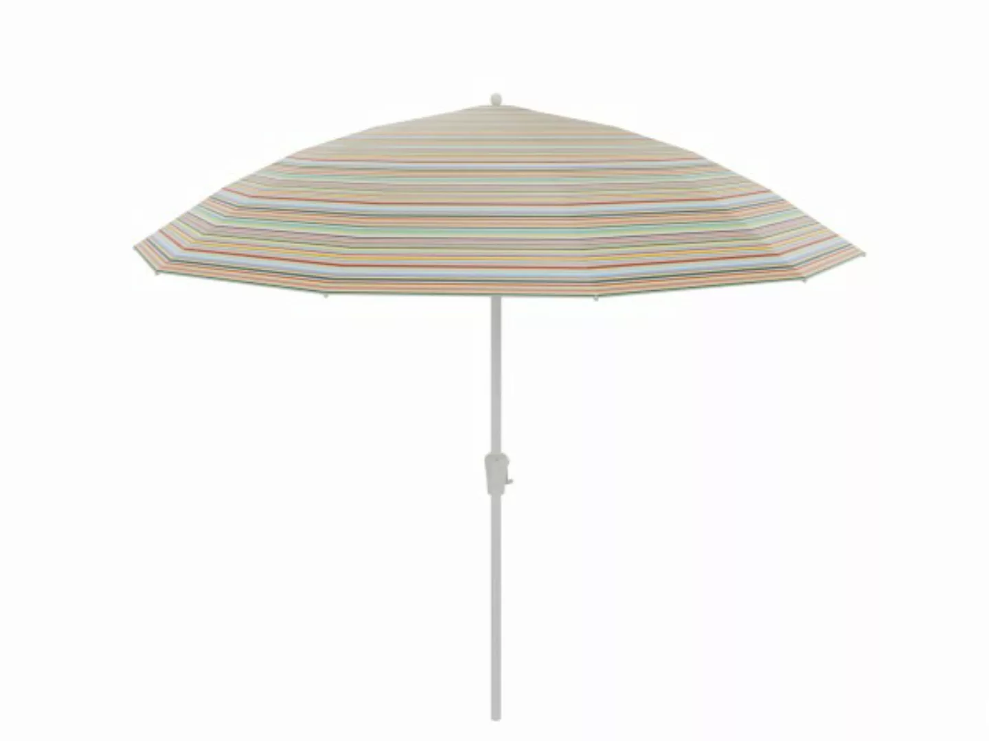 Pagodenschirm Ø 240 cm Alu weiß Multicolor mini, mit Kurbelmechanismus günstig online kaufen