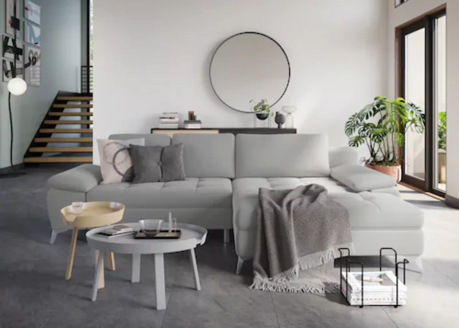 sit&more Ecksofa »Latigo L-Form«, mit Mega-Recamiere, wahlweise mit Bettfun günstig online kaufen