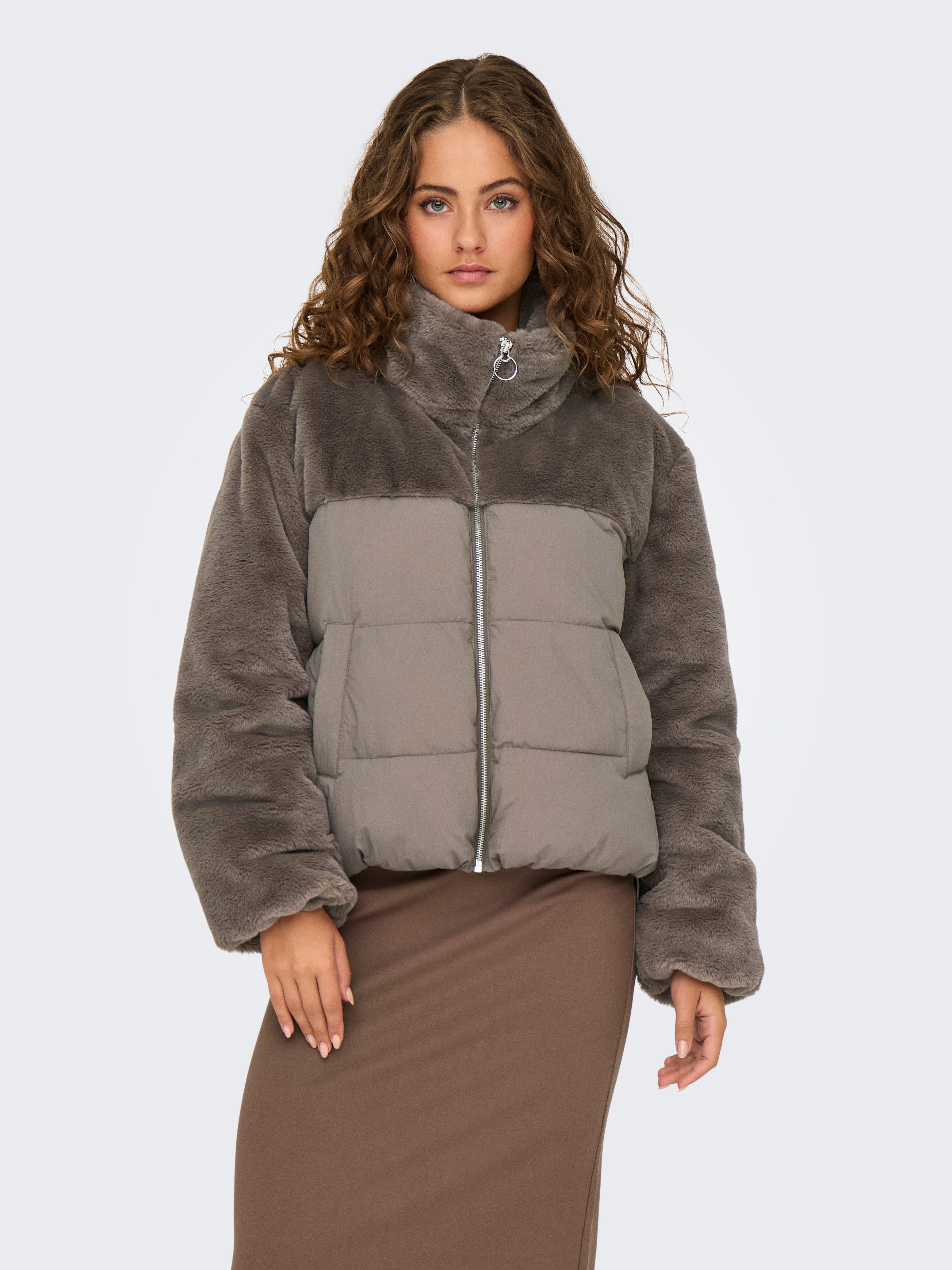 ONLY Steppjacke ONLWANJA FUR PUFFER MIX günstig online kaufen