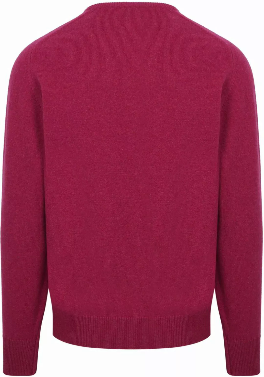 William Lockie V-Auschnitt Pullover Lamwolle Fuchsia - Größe M günstig online kaufen