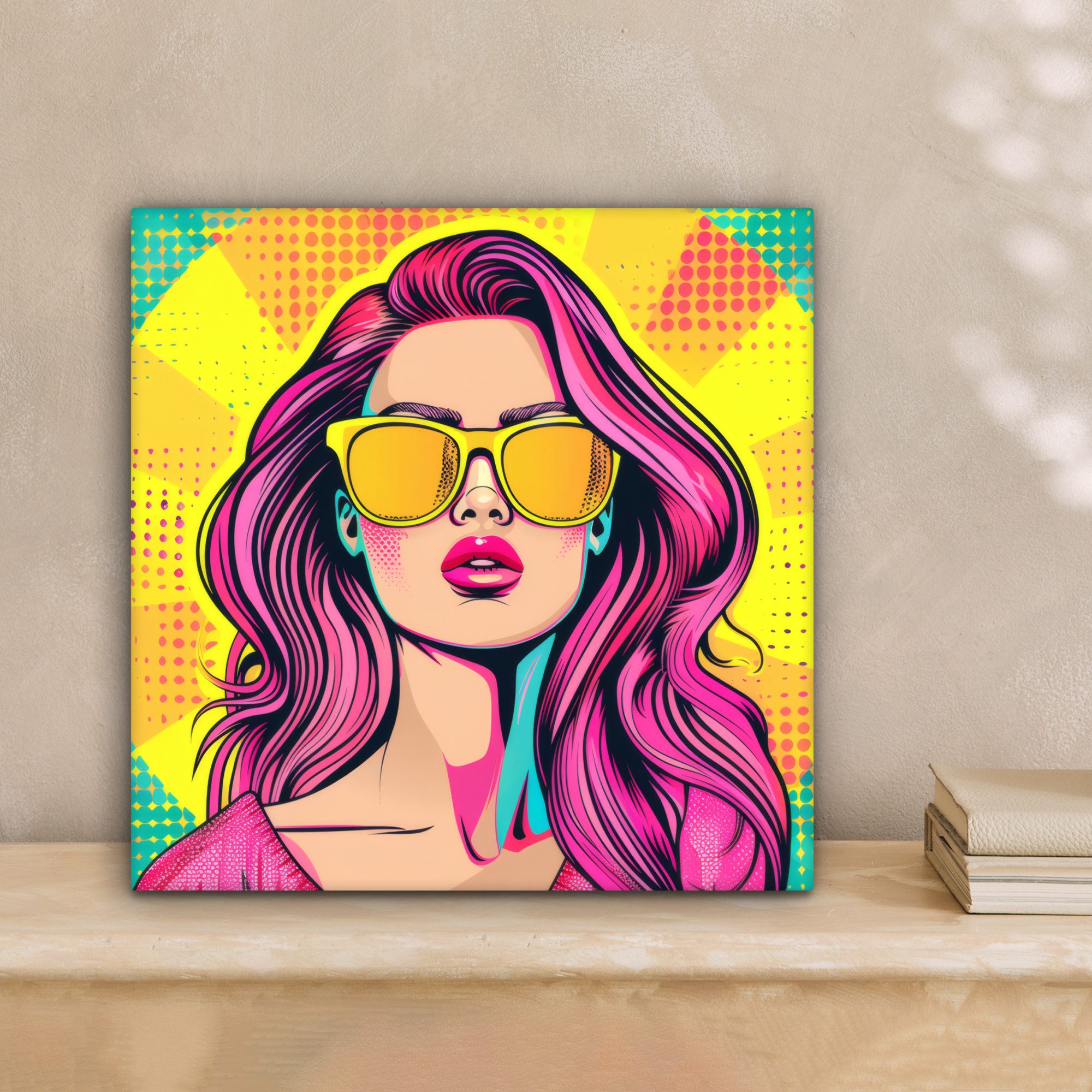OneMillionCanvasses® Leinwandbild Sonnenbrille - Frau - günstig online kaufen