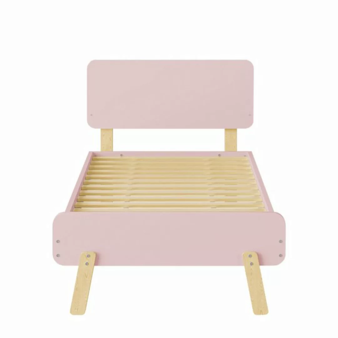 FUROKOY Kinderbett 90 x 190cm Kinderbett mit Kopfteil, Einfaches schönes Ma günstig online kaufen