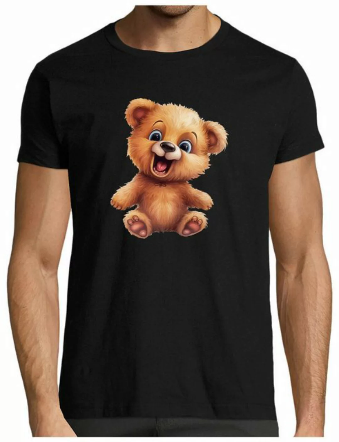 MyDesign24 T-Shirt Herren Print Shirt - Teddybär Brustprint Baumwollshirt m günstig online kaufen