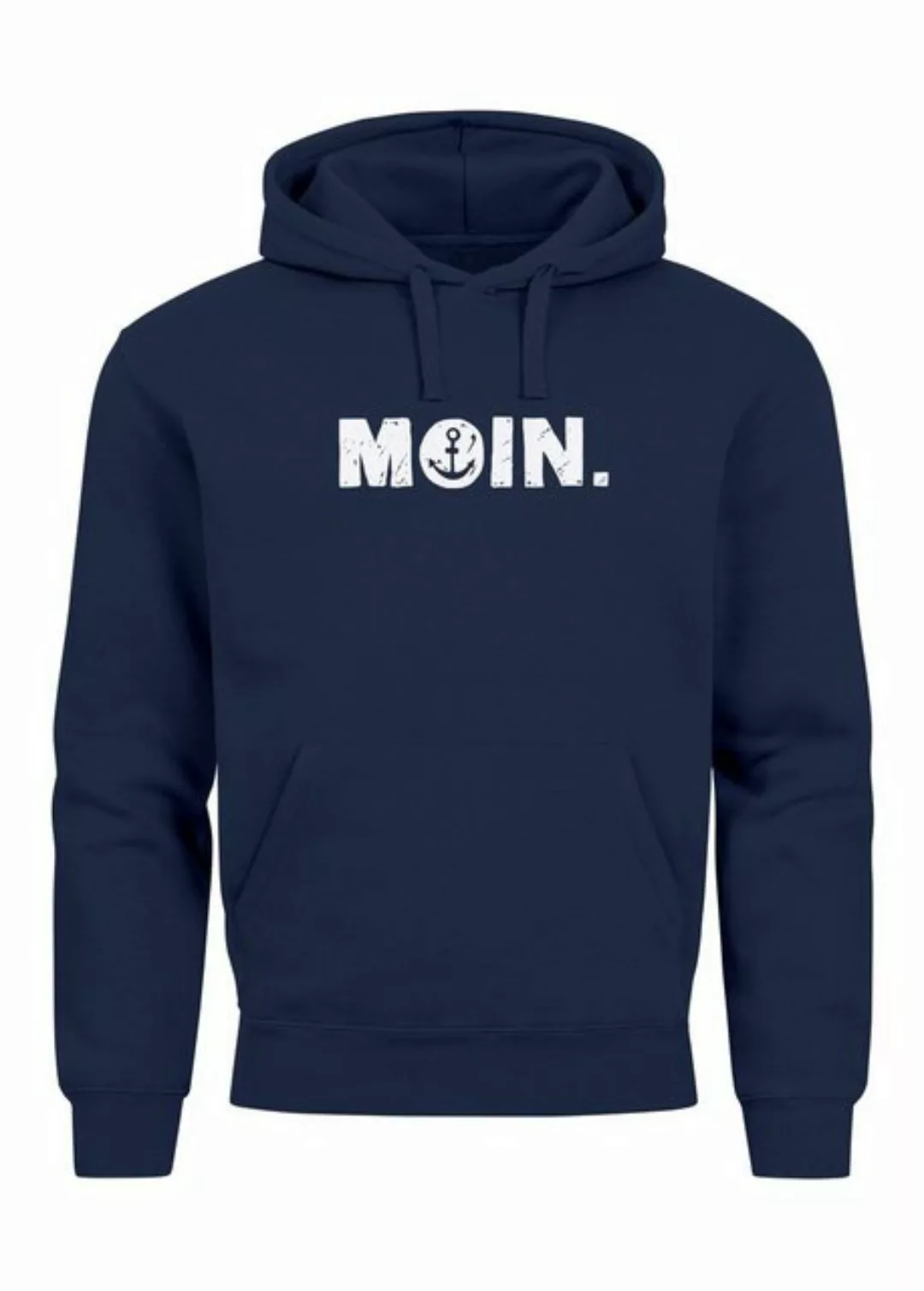 Neverless Hoodie Hoodie Herren Moin Dialekt Norden Hamburg Anker Print Kapu günstig online kaufen