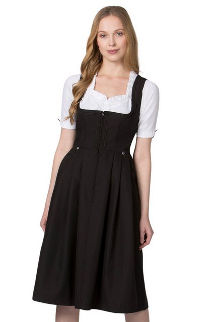 Stockerpoint Dirndl Midi Dirndl 1tlg. - ZITA - schwarz günstig online kaufen