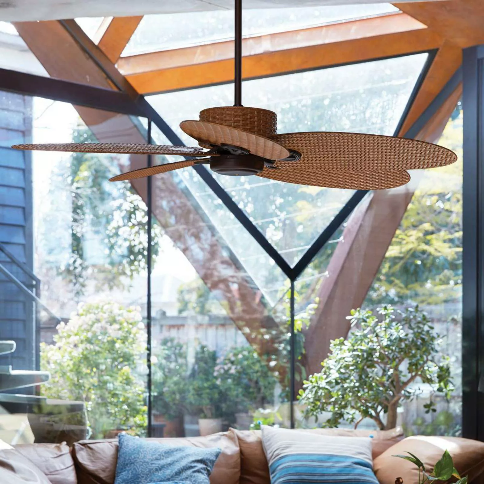 Beacon Deckenventilator Fijian II, braun, Ø 132 cm, leise günstig online kaufen