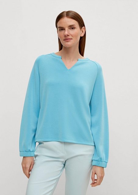 Comma Sweatshirt Sweatshirt mit Tunika-Ausschnitt Stickerei günstig online kaufen