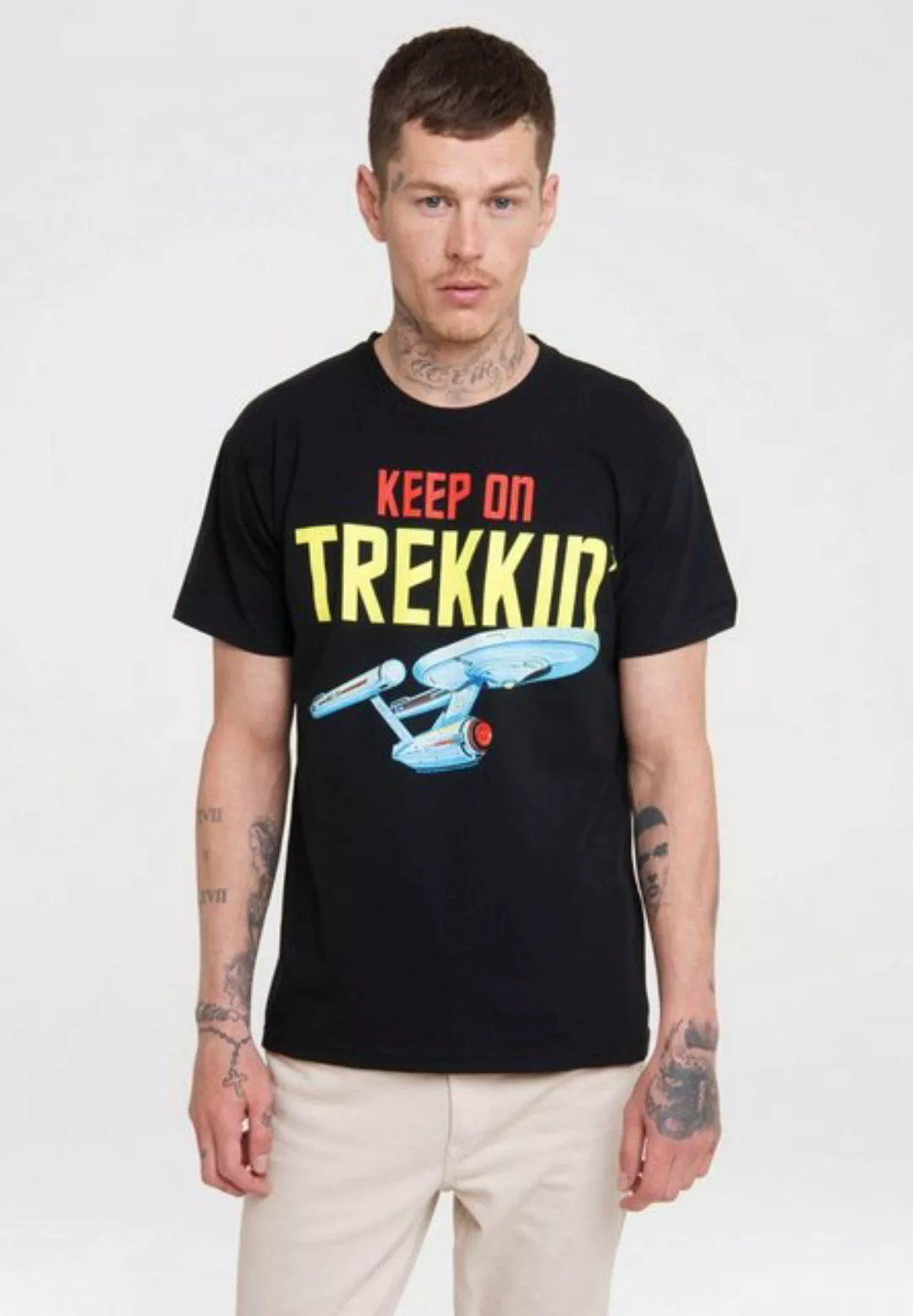 LOGOSHIRT T-Shirt Star Trek – Keep On Trekkin mit lizenziertem Originaldesi günstig online kaufen