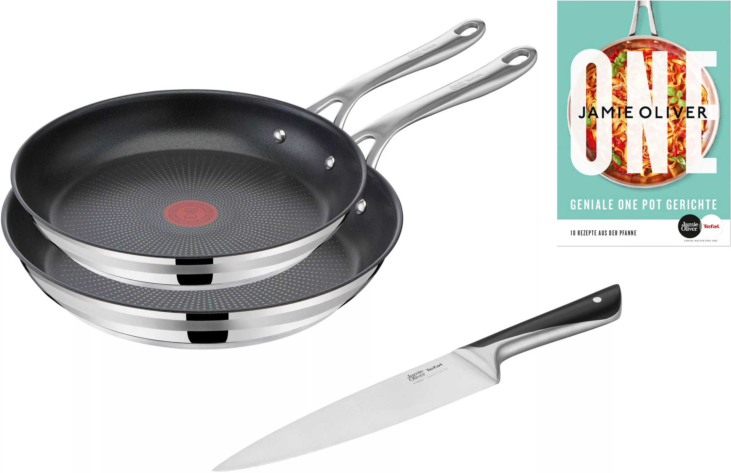 Tefal Pfannen-Set »Jamie Oliver Cook Smart«, Edelstahl 18/10, (Set, je 1 Pf günstig online kaufen