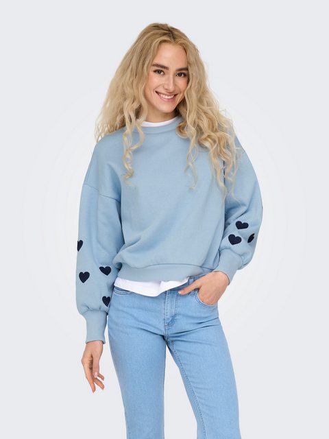 ONLY Sweatshirt ONLBECCA L/S O-NECK SWT mit Stickerei günstig online kaufen