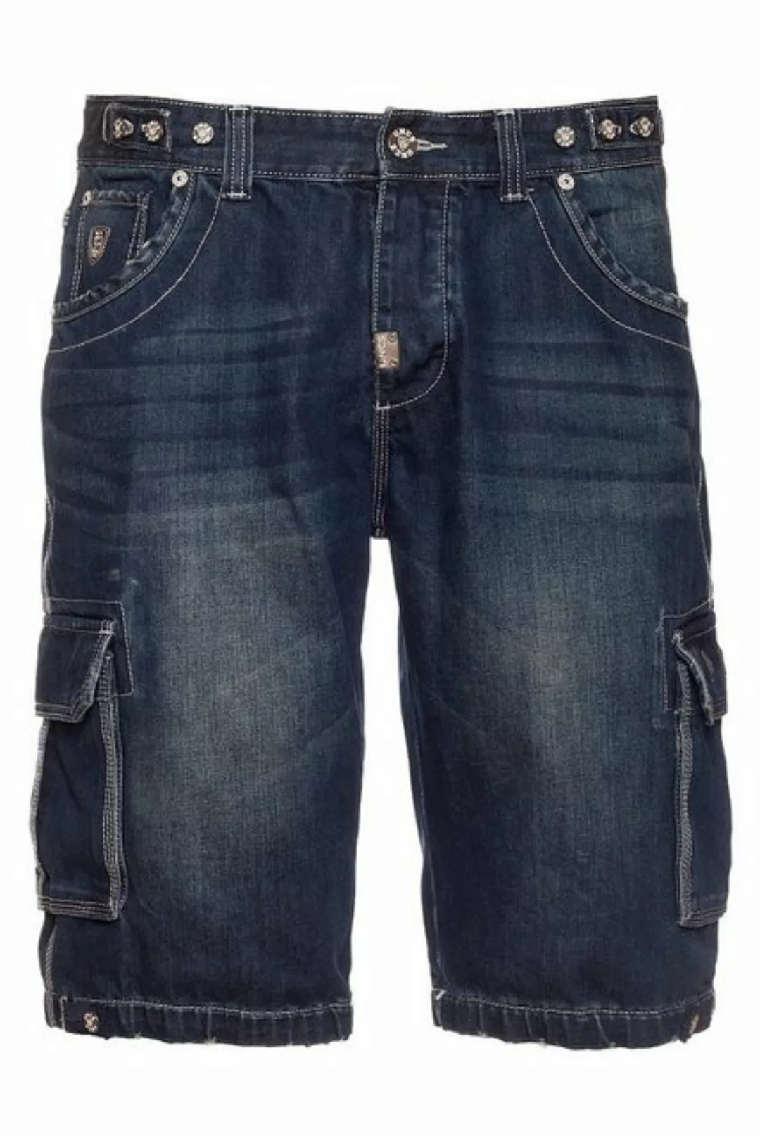 UNCS Cargoshorts Denim oder Dark Denim Jeansshorts mit Seitentaschen günstig online kaufen