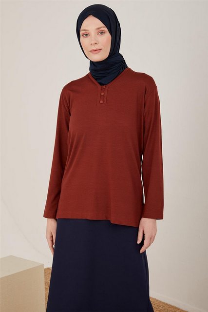 ARMİNE Longshirt Armine Top Damen, Premium Gekämmte Baumwolle, Schmucklos L günstig online kaufen