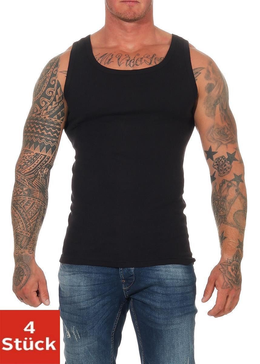 EloModa Unterhemd 4er Set Unterhemd Unterwäsche günstig online kaufen