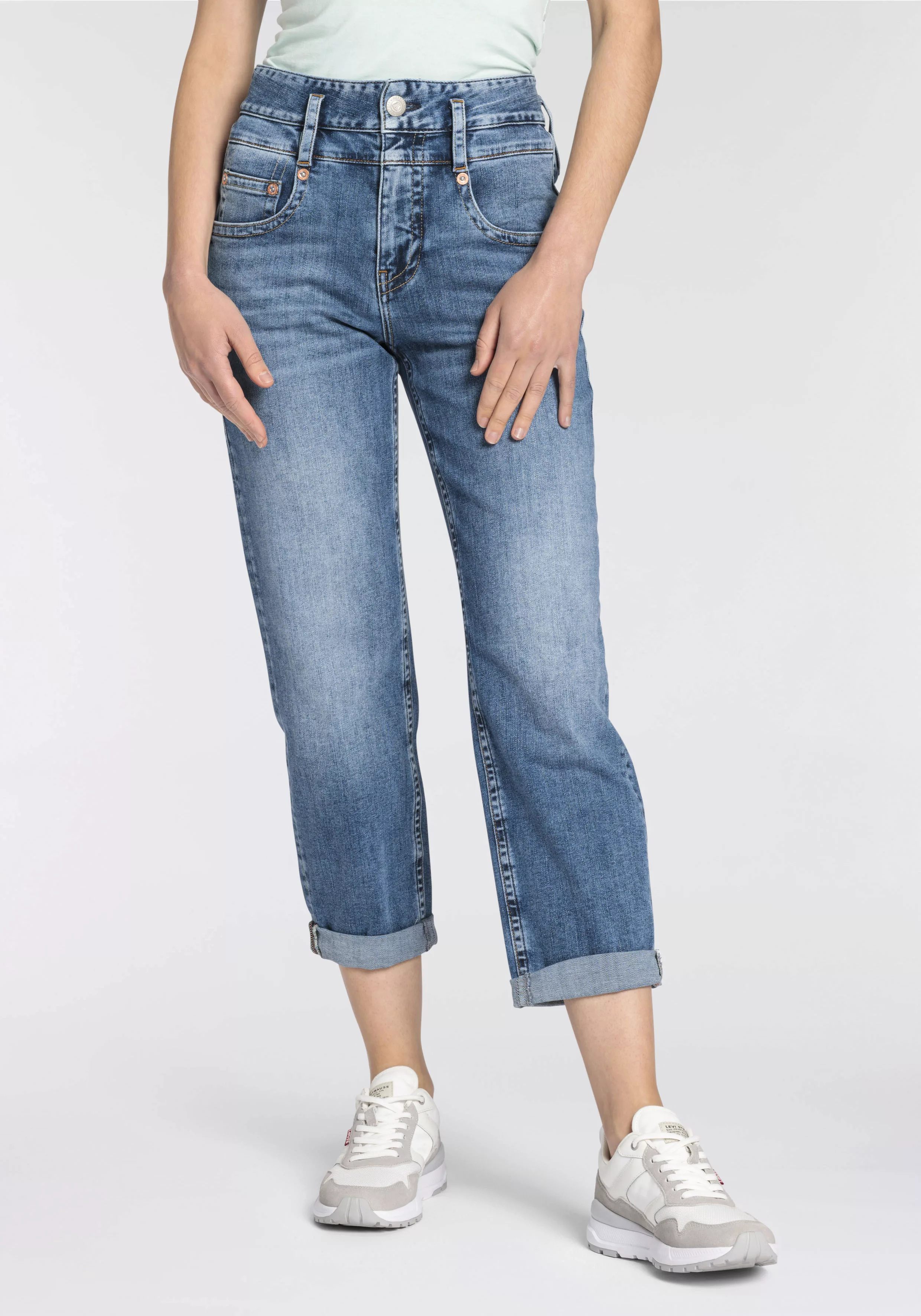 Herrlicher High-waist-Jeans Pitch HI Tap Denim Light günstig online kaufen