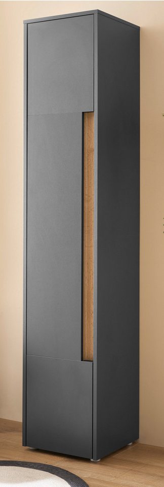 Furn.Design Hochschrank Center (Badschrank in grau mit Wotan Eiche, 34 x 20 günstig online kaufen