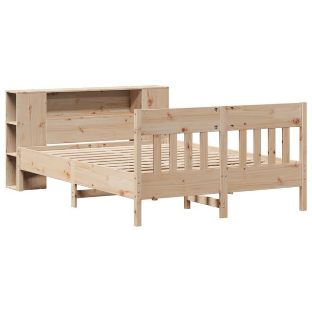 vidaXL Bett Massivholzbett mit Regal ohne Matratze 135x190 cm Kiefer günstig online kaufen