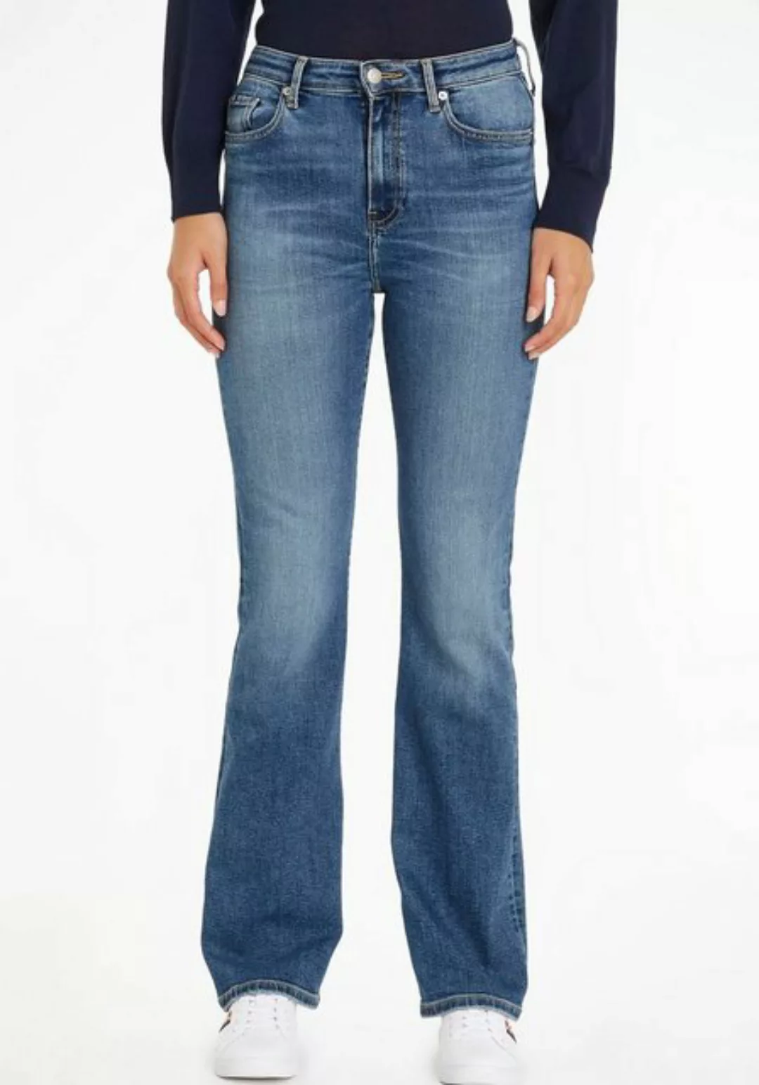 Tommy Hilfiger Bootcut-Jeans BOOTCUT HW LEO mit Tommy Hilfiger Logo-Badge günstig online kaufen