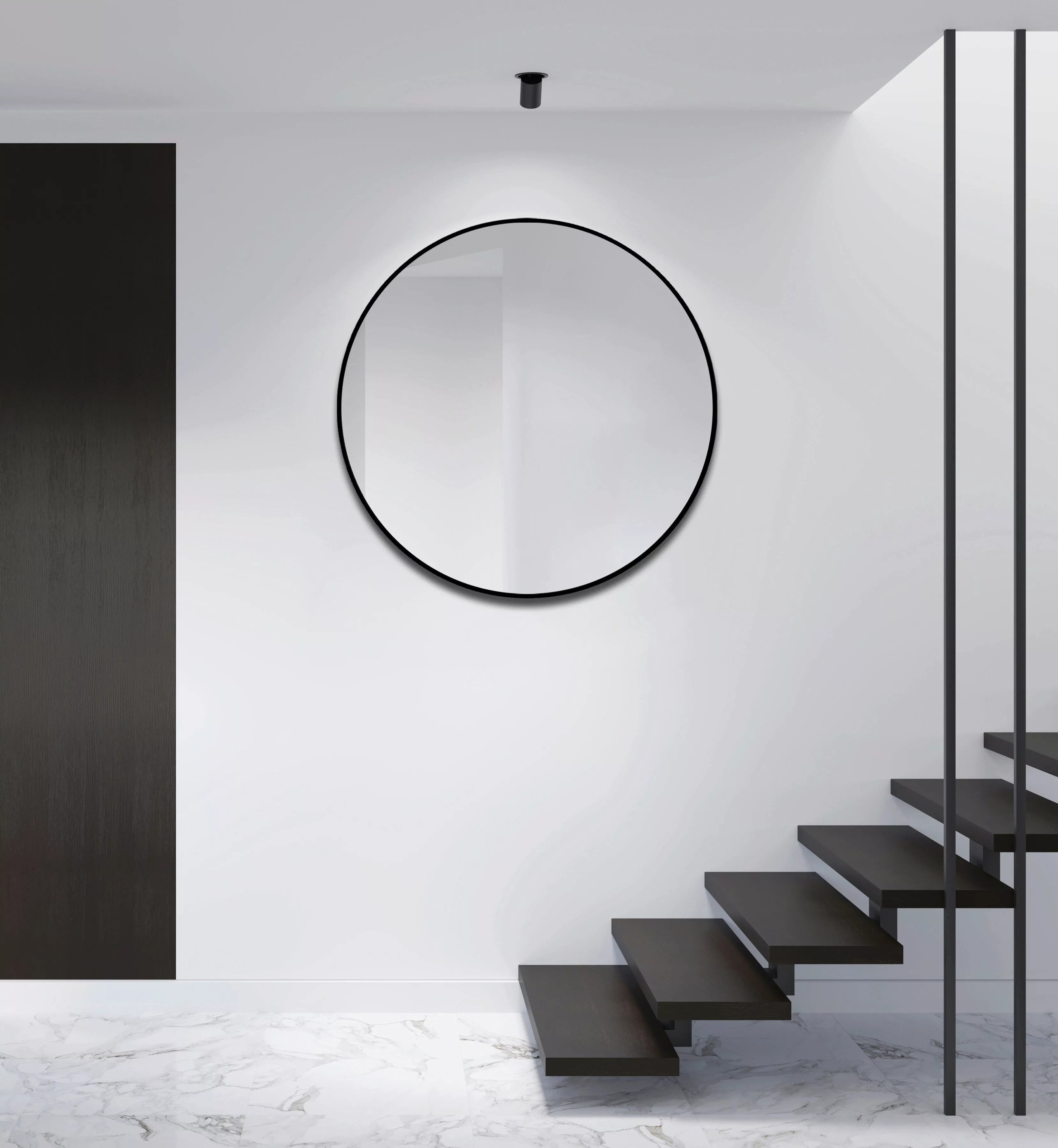 Talos Wandspiegel, dekorativer runder Spiegel mit Aluminiumrahmen, Ø 100 cm günstig online kaufen