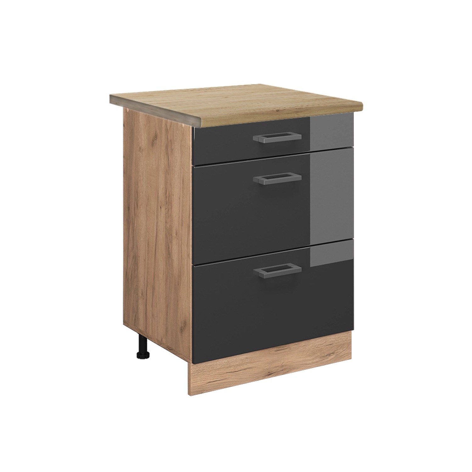 Vicco Unterschrank R-Line, Anthrazit Hochglanz/Goldkraft Eiche, günstig online kaufen