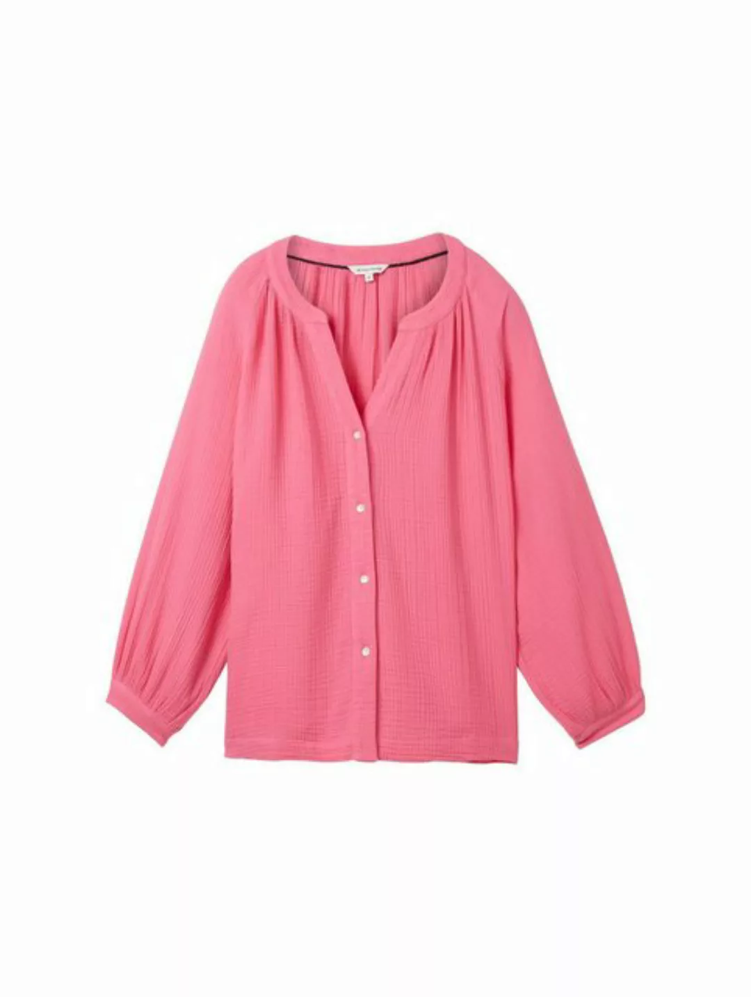 TOM TAILOR Blusenshirt crinkle structure blouse, carmine pink günstig online kaufen