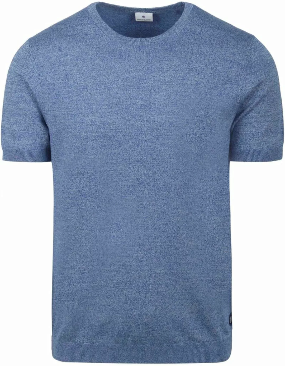 Blue Industry Knitted T-Shirt Melange Blau - Größe XXL günstig online kaufen