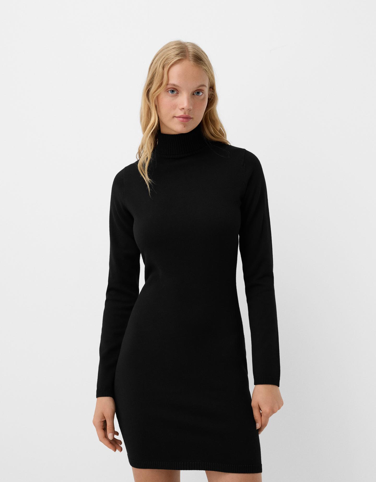 Bershka Minikleid Mit Stehkragen Damen M Schwarz günstig online kaufen