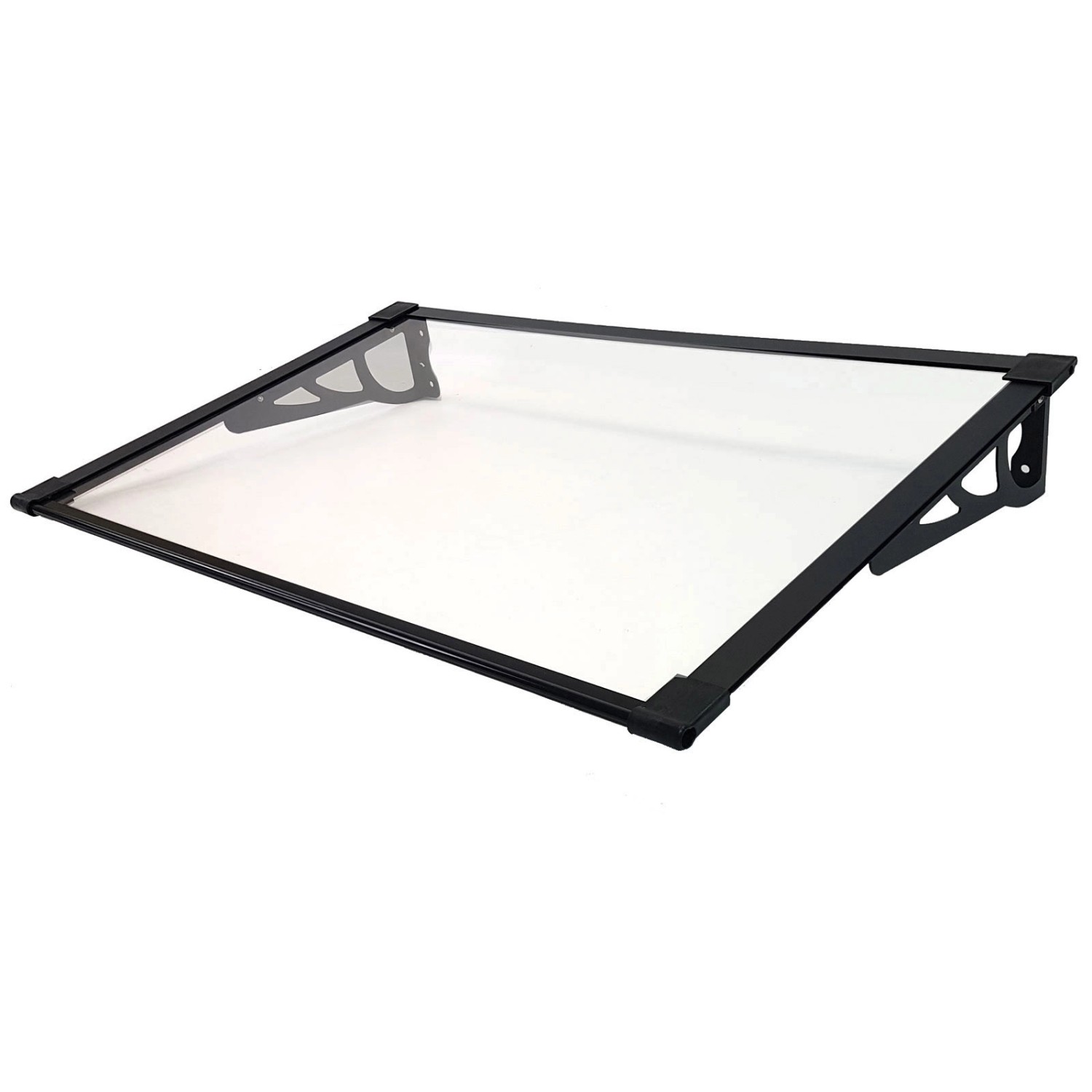 TRUTZHOLM Vordach Alu II 145 x 90 cm Pultvordach Kunststoff Schwarz günstig online kaufen