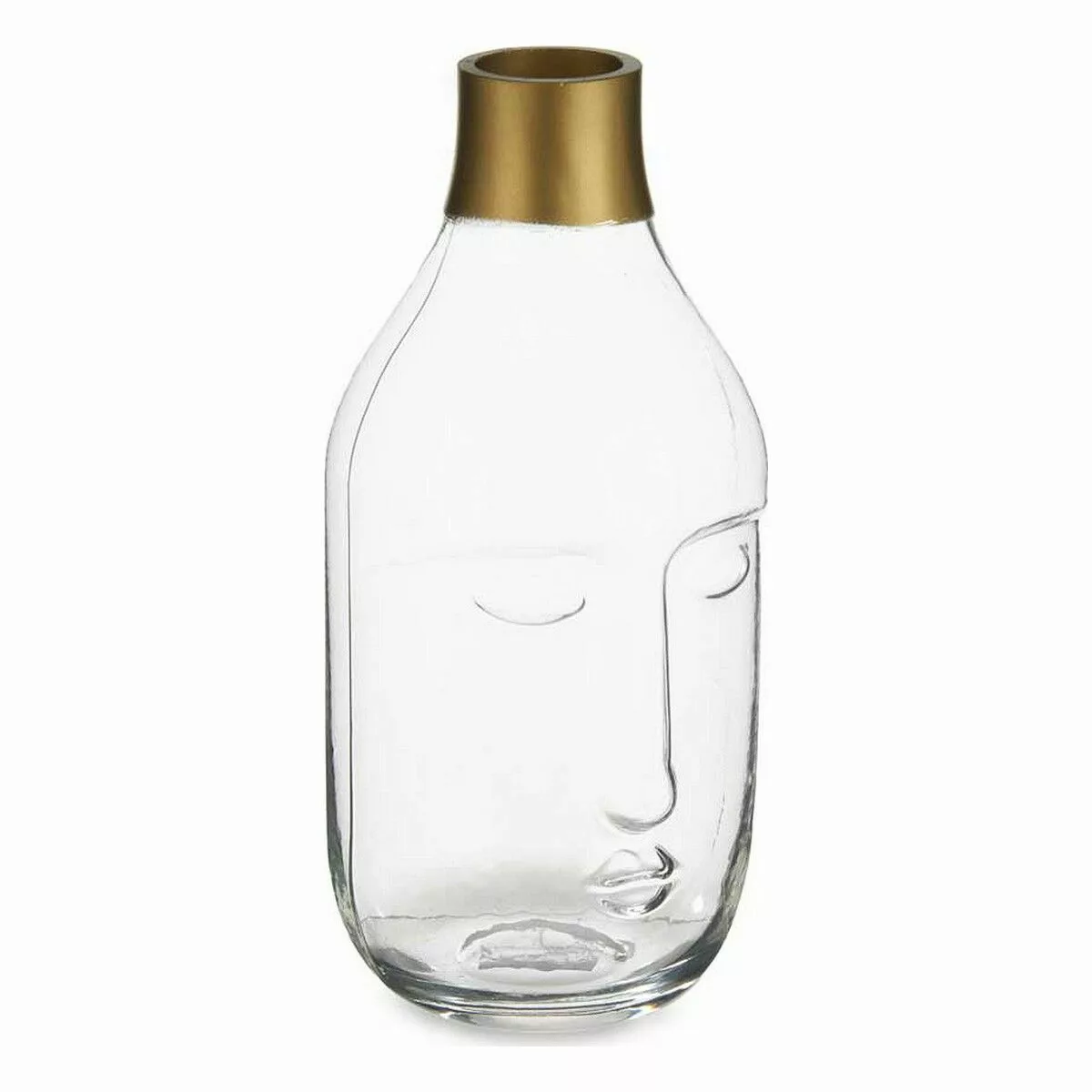 Vase Gesicht Durchsichtig Glas (11 X 24,5 X 12 Cm) günstig online kaufen