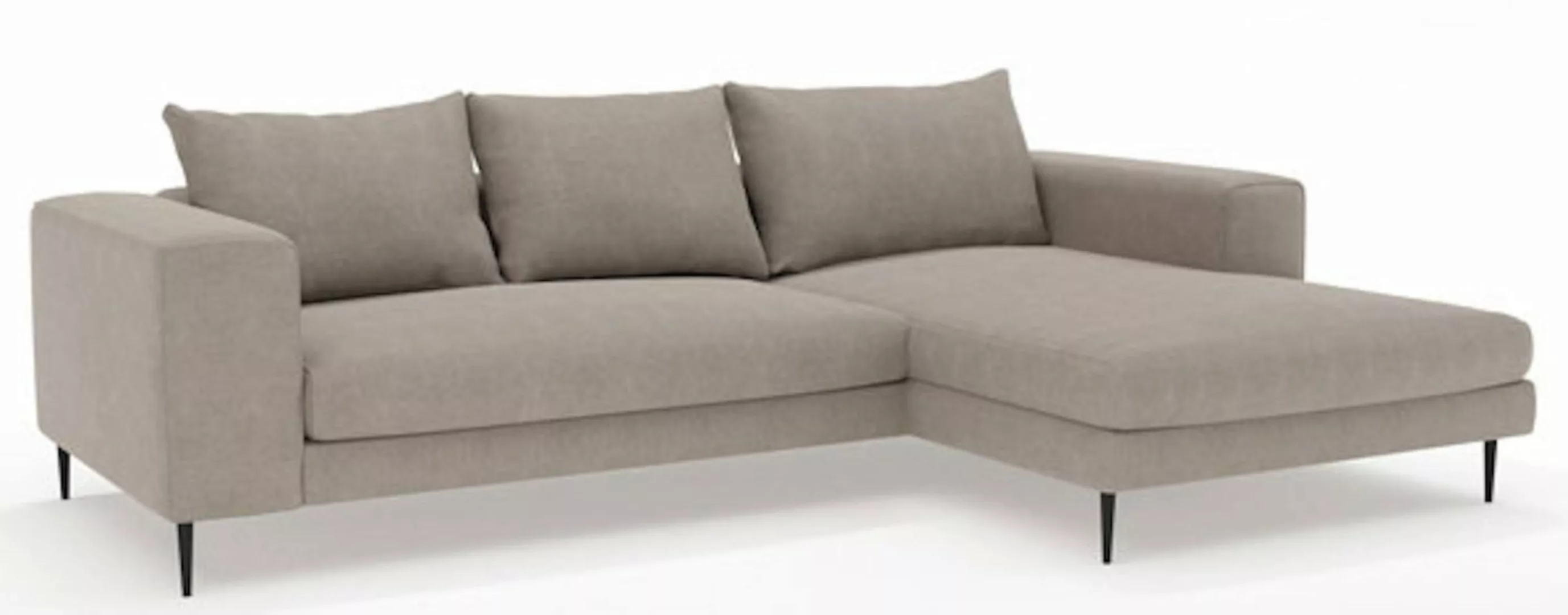 Feldmann-Wohnen Ecksofa Austin, 1 Teile, 295x170x83cm taupe grau Recamiere günstig online kaufen