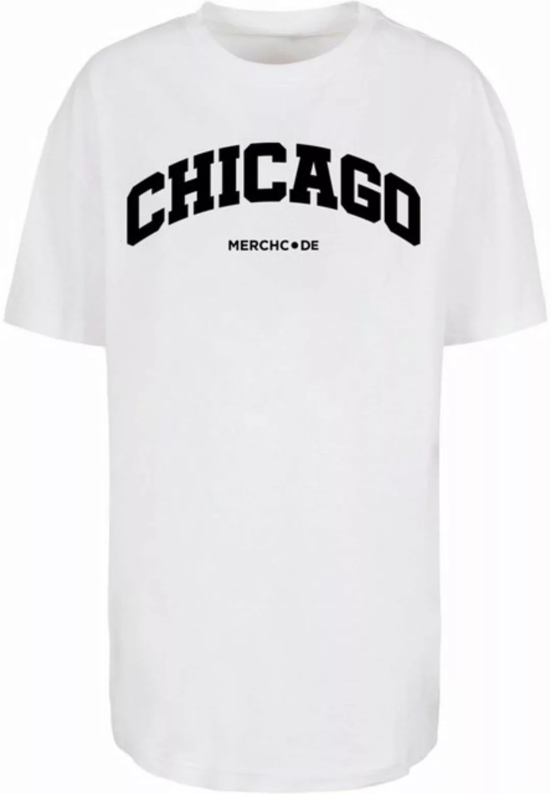 Merchcode T-Shirt Merchcode Damen Ladies Chicago Wording - Oversized Boyfri günstig online kaufen