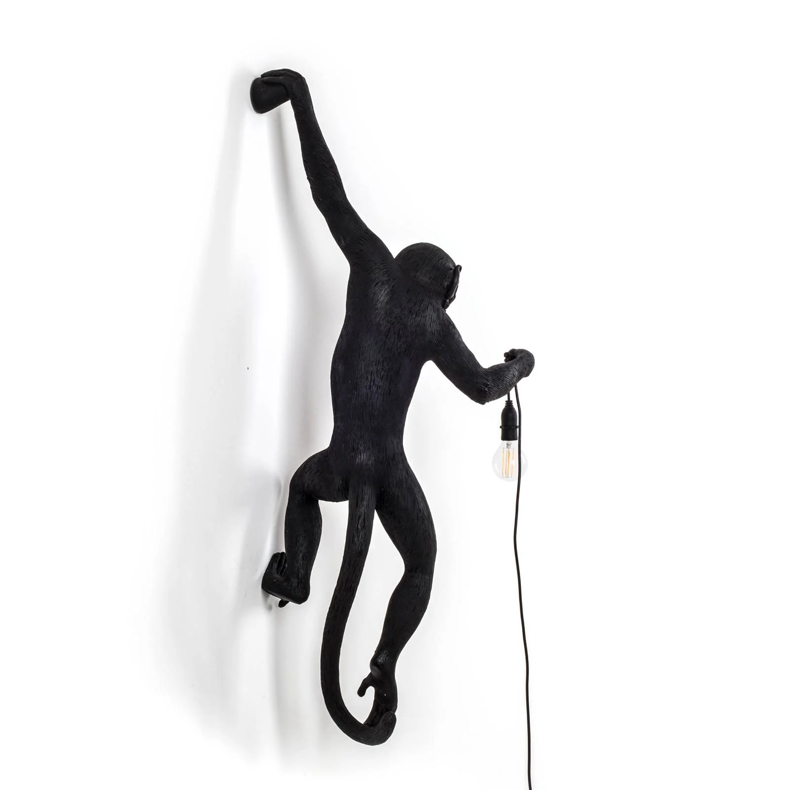 Outdoor-Wandleuchte mit Stecker Monkey Hanging plastikmaterial schwarz / ou günstig online kaufen