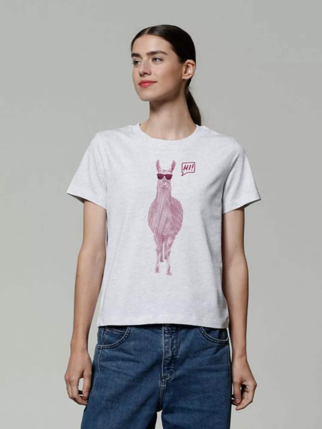 wat? Apparel T-Shirt Lama sagt Hi günstig online kaufen