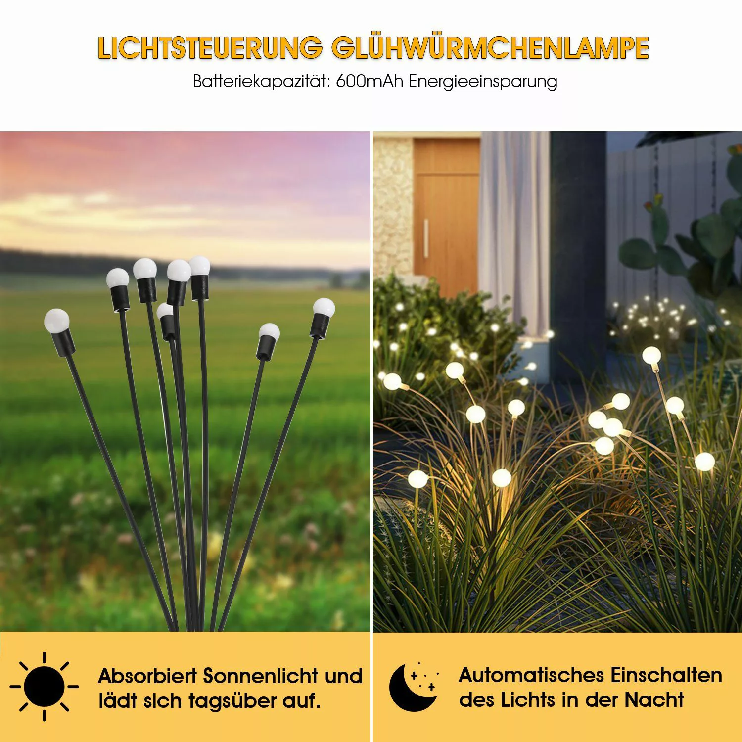 LETGOSPT LED Solarleuchte 1/2/4er -Pack Solarlampen günstig online kaufen