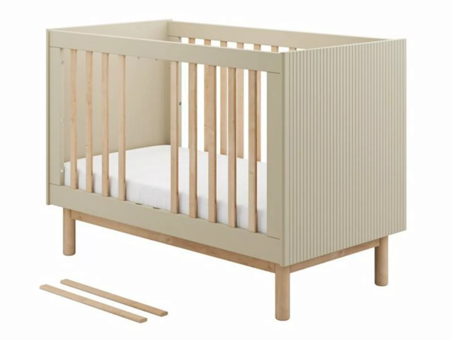 ROOMSTAR Babybett SYDNEY 140x70cm, Champagner/natur oder Weiss/natur, umbau günstig online kaufen