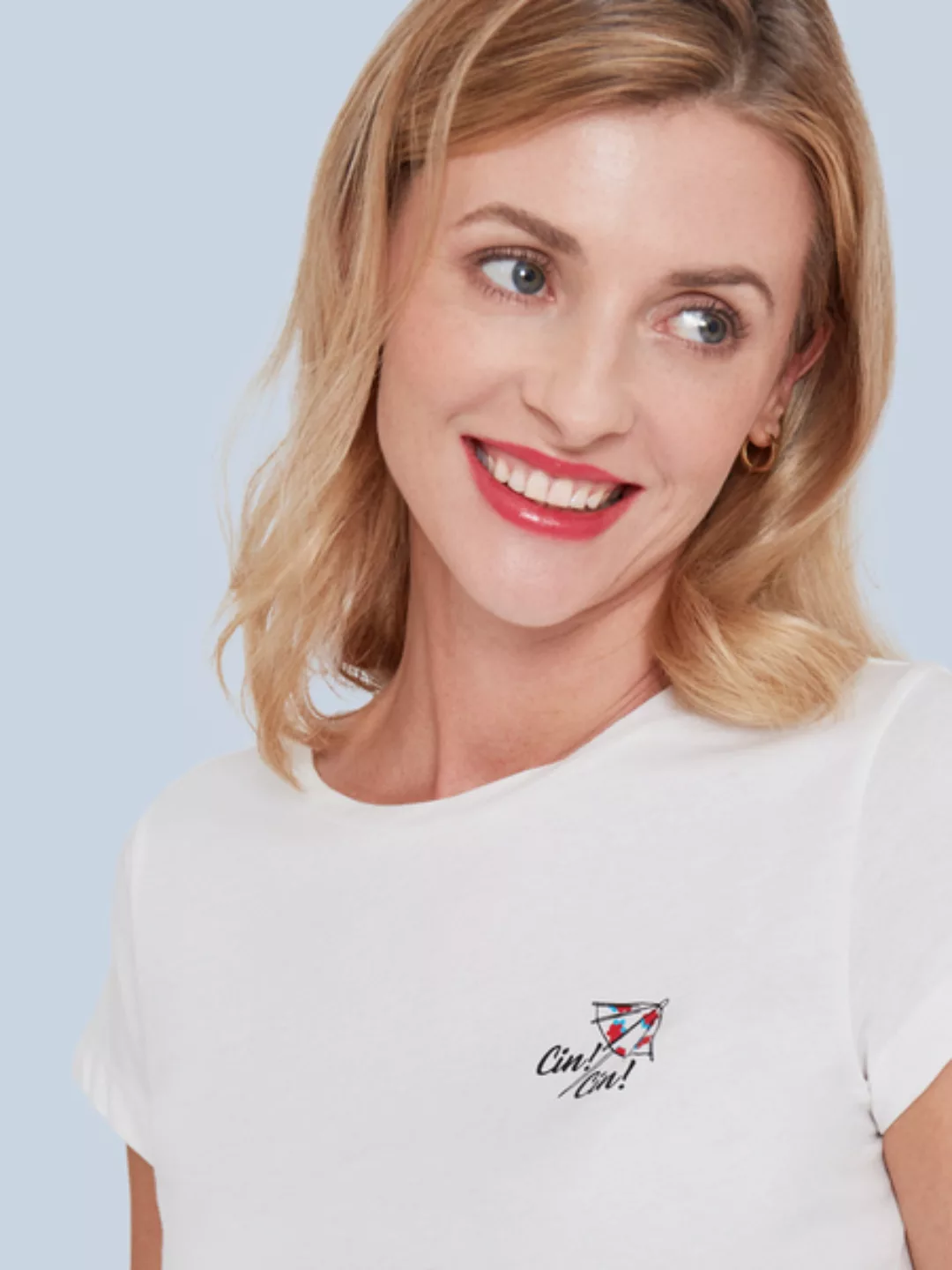 Damen T-shirt Aus Bio-baumwolle „Cin! Cin!“ günstig online kaufen