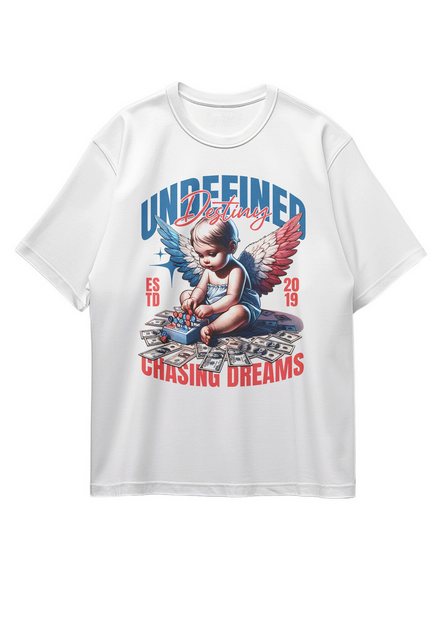 Novux T-Shirt Chasing Dreams Oversize Herren Tshirt farbe Weiß (1-tlg) aus günstig online kaufen