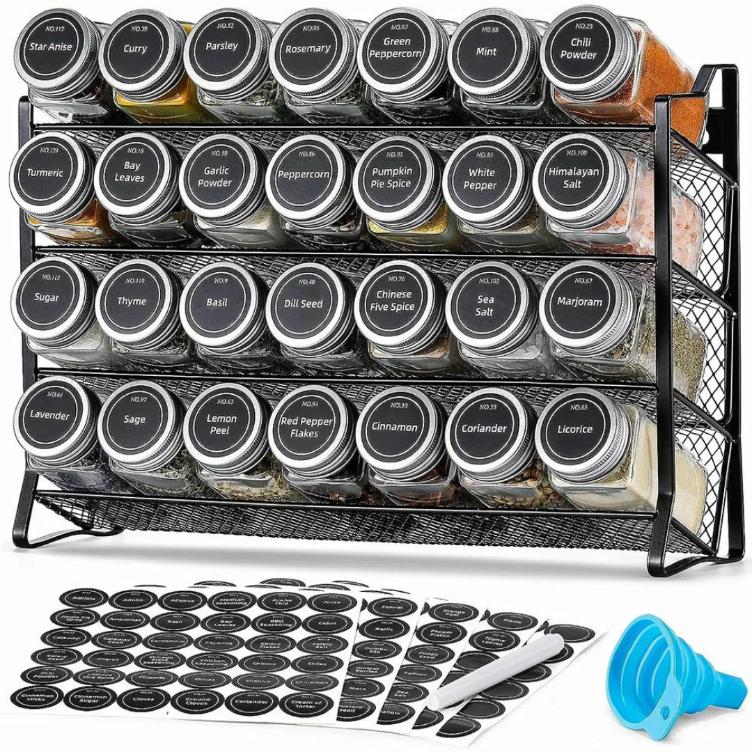 NUODWELL Gewürzregal 4-Etage Gewürzständer, Gewürzregal Wand günstig online kaufen