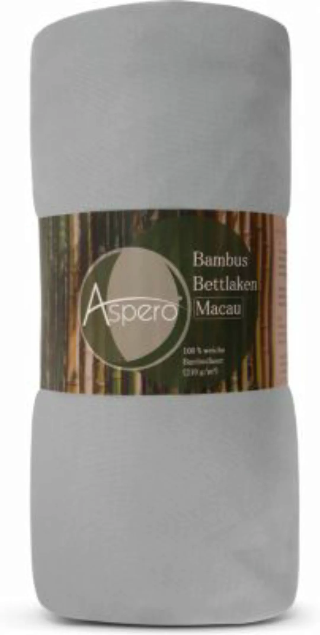 Aspero® Bambus Spannbettlaken Macau Bettlaken hellgrau Gr. 140-160 x 200 günstig online kaufen