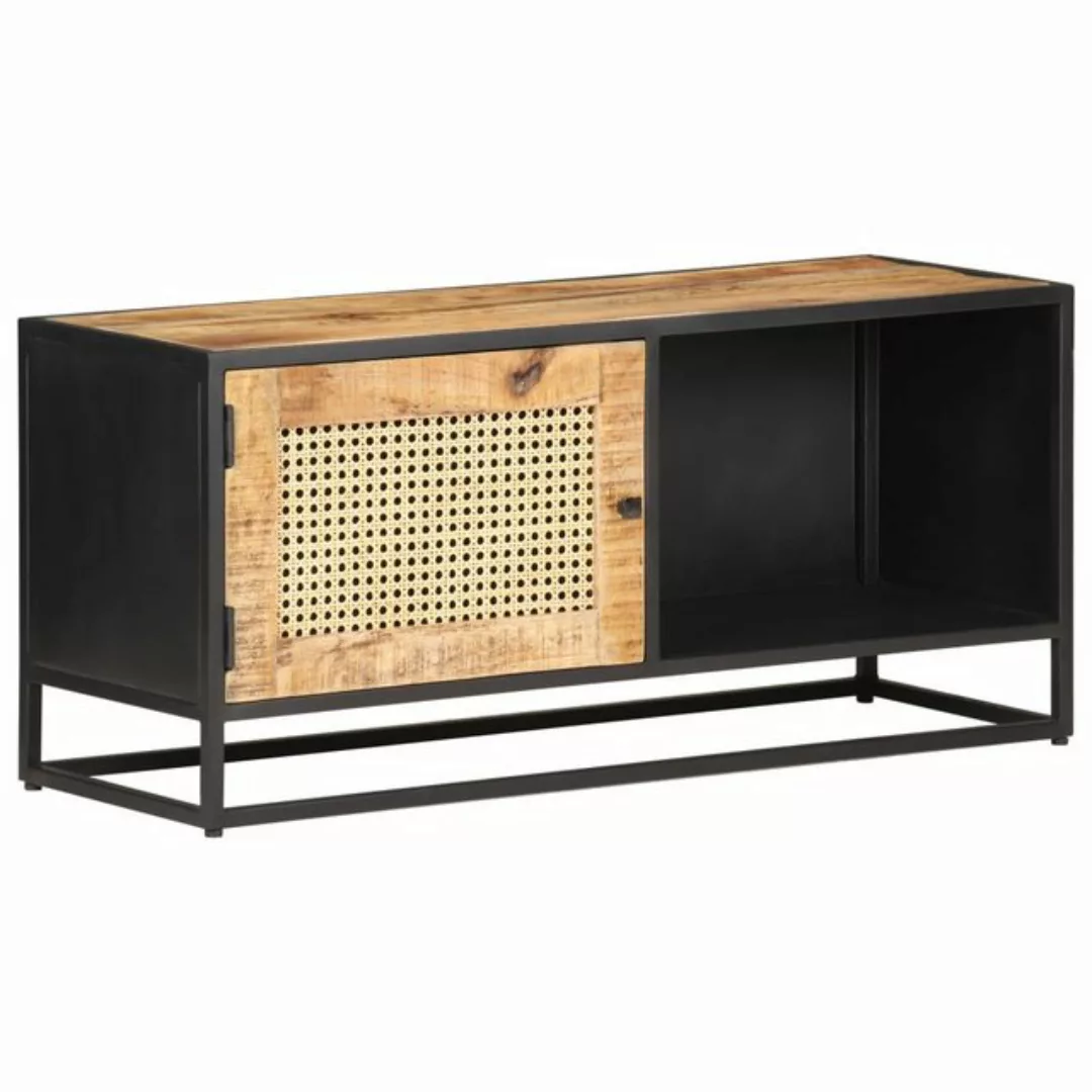 Tv-schrank 90x30x40 Cm Raues Mangoholz Und Wiener Geflecht günstig online kaufen