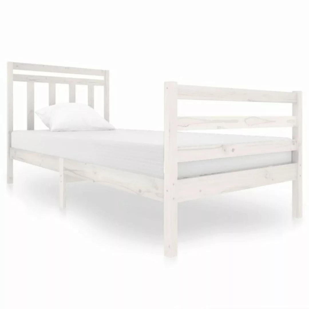 furnicato Bett Massivholzbett Weiß 90x200 cm günstig online kaufen